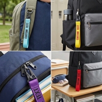 Porte-clés personnalisé en sangle de polyester durable et légère avec logo imprimé, dragonne pour cadeaux promotionnels et accessoires de marque