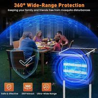 Piège à insectes solaire extérieur, étanche, haute puissance, portable, pour le camping, piège à moustiques, lampes LED solaires pour tuer les moustiques