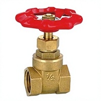 Produsen Katup Gerbang Cina, Ulir NPT/BSP 1/2"-4", Katup Air Tembaga Kuningan Bebas Timbal Manual, Garansi 10 Tahun