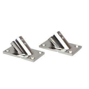 RICHWITS Stainless Steel 45 Degree Square Tube Base Pipe Base For Marine <b>Yacht</b> Railing Hardware - Product Image 1