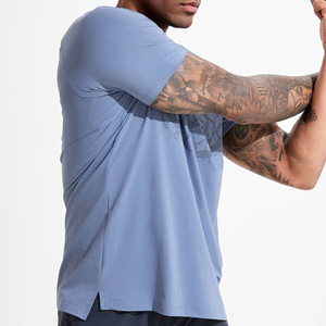 T-shirt pour <span class=keywords><strong>homme</strong></span> en polyester Design de logo personnalisé Qualité Col en O Épaule surdimensionnée <span class=keywords><strong>Street</strong></span> <span class=keywords><strong>Wear</strong></span> T-shirt vierge pour <span class=keywords><strong>homme</strong></span> - Product Image 3