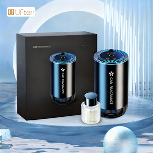 Désodorisant de voiture électrique de luxe noir nouvelle machine de diffuseur d'aromathérapie de voiture électrique avec conception moderne en métal et boîte-cadeau - Product Image 4