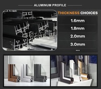 Ventanas Fijas Modernas de Acero Inoxidable de Primera Calidad con Vidrio Templado de Piso a Techo para Vistas Panorámicas en Salas de Estar Exteriores