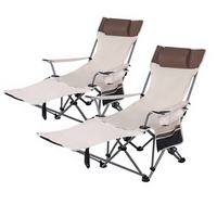 Silla Plegable de Acero Inoxidable Moderna para Camping, Venta Directa de Fábrica, con Soporte Lumbar y Respaldo Acolchado para Uso en Exteriores