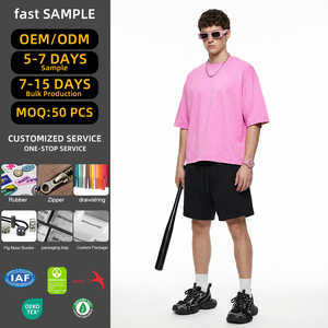 고품질 유기농 100% 면 맞춤 티셔츠 블랭크 230gsm 헤비 웨이트 빈티지 친환경 루즈핏 실크 스크린 프린팅 남성용 - Product Image 1