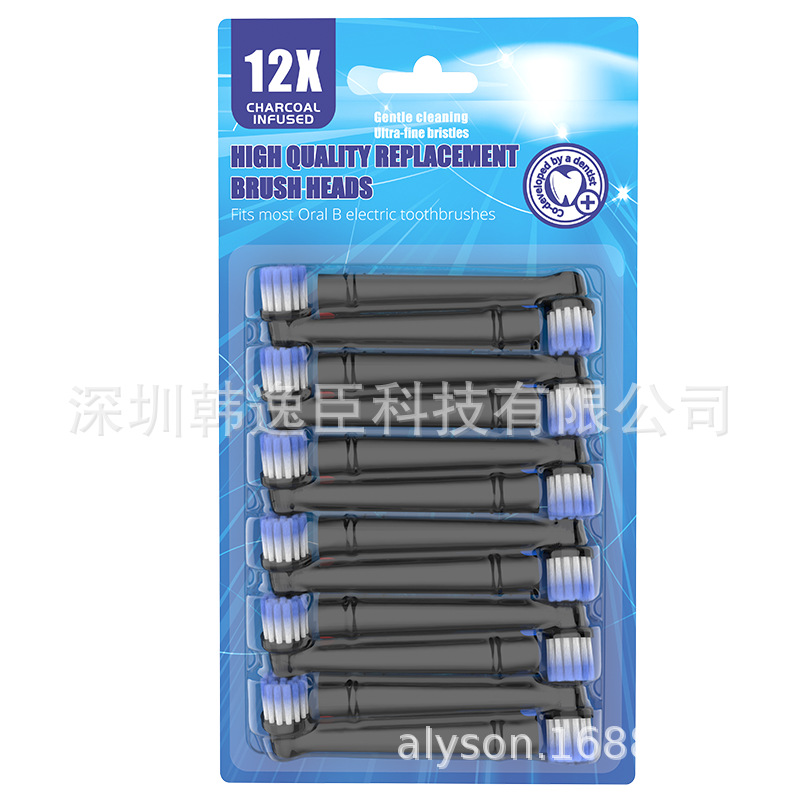 EB17U-PRO Brosse à poils souples noire, paquet de 12