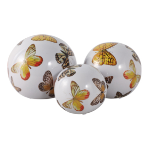 Esferas decorativas de cerámica, adornos de mariposas para el hogar, baño, oficina, sala de estar, esculturas decorativas - Product Image 5