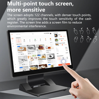 Sistema POS Todo en Uno Plegable de 15.6 Pulgadas con Windows 10/11/Linux/Android, Caja Registradora, Kiosco de Autoservicio, Punto de Venta para Tiendas