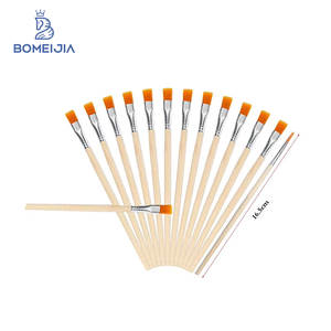 BOMEIJIA <span class=keywords><strong>Pennelli</strong></span> <span class=keywords><strong>per</strong></span> Bambini con Manico in Legno, Rotondi e Piatti, <span class=keywords><strong>per</strong></span> <span class=keywords><strong>Pittura</strong></span> Acrilica e Acquerello, Materiale Artistico - Product Image 1