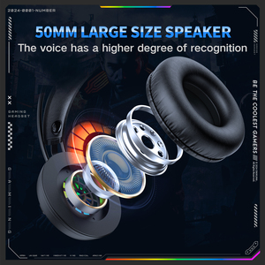 Onikuma X88 RGB chiếu sáng <span class=keywords><strong>USB</strong></span> chơi game headphone cắm Stereo âm thanh đôi Headband Tai nghe có dây với Mic - Product Image 2