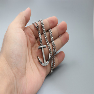 Collar con Colgante de Ancla de Acero Inoxidable, Joyería de Moda Unisex, Regalo - Product Image 2