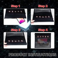 Ensemble de cages de Faraday anti-traçage, 3 tailles, sacs de Faraday pour ordinateurs portables, tablettes, téléphones et clés de voiture, pochette de blocage de signal RFID, imperméable