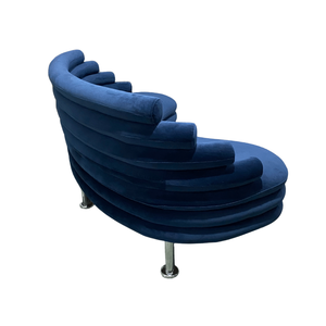 Sofá de terciopelo extra largo profesional para banquetes, muebles de hospitalidad modernos para comedor con asiento de madera, suministro para restaurante - Product Image 1