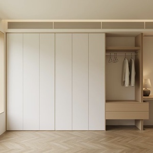 Armario Empotrado Moderno de Madera de Nogal de Alta Gama BALOM para Dormitorio, con Cajones de Cierre Suave, Color y Tamaño Personalizados, Fabricación OEM - Product Image 1