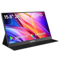 Moniteur portable 2K QHD 15,6 pouces 60Hz 2560x1440 IPS Écran externe pour ordinateur portable PC Type C HDMI Affichage MacBook PS5 Xbox