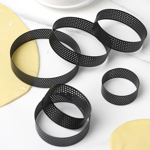 6 pièces de moules à pâtisserie écologiques en acier inoxydable, antiadhésifs, ronds, pour tartes aux fruits, moules à mousse, différentes tailles - Product Image 5