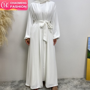1876# Best Sale Women Abaya Simplicity Solid Color Big Border Elastic Cuff With Side <b>Pockets</b> Versatile Cardigan 13 Colors - Product Image 1
