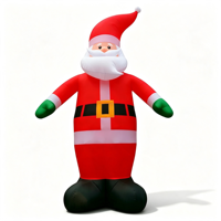 Tenue de Père Noël gonflable géante lumineuse avec lumières LED intégrées à longue durée de vie pour événements commerciaux extérieurs de fin d'année