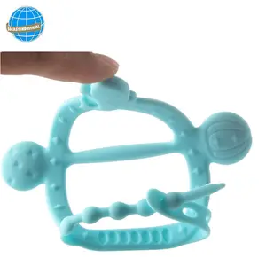 친환경 아기 Teether 실리콘 Teether 씹는 반지 신생아 장난감 아기 젖니 장난감