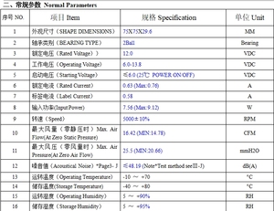 Ventola Centrifuga Industriale DC 12V a Basso Rumore 7530 5000rpm con Doppio Cuscinetto a Sfera, Ventola di Raffreddamento Assiale Turbo Senza Spazzole 75*75*30mm - Product Image 4