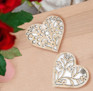 Cœur <span class=keywords><strong>en</strong></span> <span class=keywords><strong>bois</strong></span> <span class=keywords><strong>sculpté</strong></span> romantique, collection 2026, idéal pour la Saint-Valentin, les anniversaires de mariage et comme cadeau décoratif pour les couples - Product Image 6