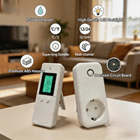 Prise thermostat numérique murale multi-contrôle automatique pour appareils de chauffage ou de refroidissement domestiques