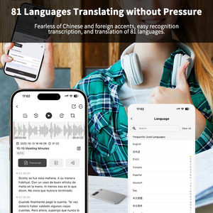 Newyes Siêu Mỏng 64GB MP3 Từ AI Thông Minh Kỹ Thuật Số Bằng Giọng Nói Ghi Âm Thanh Ghi Âm Cho Từ Cuộc Họp Ứng Dụng AI Ghi Chú - Product Image 3