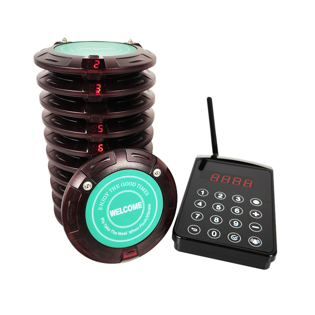 500mAh Battery Coaster Food Buzzer Waiter Call Button Wireless Guest Pager Calling System Restaurant Pager