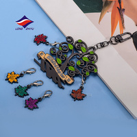 Longzhiyu 18 ans usine personnalisé logo personnalisé porte-clés en métal Promotion dessin animé émail pendentif porte-clés