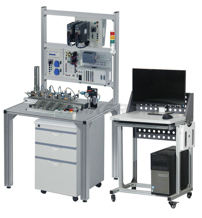 Обучающее устройство для сортировки материалов (регулирование скорости PLC DC)