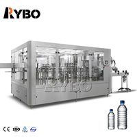 Automatique 8000bph 12000bph bouteille en verre minéral naturel pur eau potable embouteillage machine de remplissage ligne de production complète
