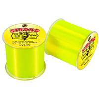 Fil de pêche monofilament en nylon jaune fluorescent de haute qualité OEM/ODM 500M, ligne de pêche à haute visibilité et sensibilité, ligne coulante écologique