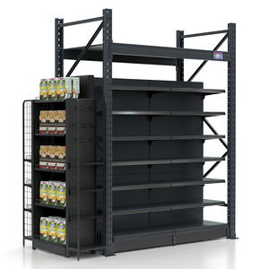 Supermarket shelves Black Metallic Display Racks Wine Rack Display Stand