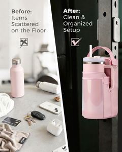 Pochette de téléphone à bandoulière en PU imperméable avec logo personnalisé, fermeture éclair robuste, aimant puissant, porte-bouteille d'eau pour le sport et la remise en forme, sac de sport magnétique - Product Image 6