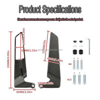 Espejos Retrovisores Universales para Motocicleta MOXI Stealth Winglet, Espejo Retrovisor de Visión Amplia HD de Aluminio de Aviación CNC para Yamaha Honda Kawasaki