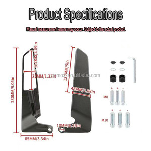 Moxi กระจกมองข้างอเนกประสงค์สำหรับรถจักรยานยนต์กระจกมองหลังมุมกว้างทำจากอะลูมิเนียมการบิน CNC สำหรับยามาฮ่าฮอนด้าคาวาซากิ - Product Image 3