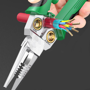 Alicates Multifunción 7 en 1 para Electricista, <span class=keywords><strong>de</strong></span> Acero Inoxidable, con Función <span class=keywords><strong>de</strong></span> Prueba <span class=keywords><strong>de</strong></span> Voltaje y Cortador <span class=keywords><strong>de</strong></span> Cables - Product Image 6