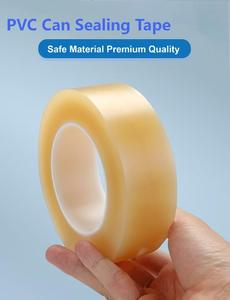 Cinta Adhesiva Acrílica <span class=keywords><strong>de</strong></span> PVC para Sellado <span class=keywords><strong>de</strong></span> Latas <span class=keywords><strong>de</strong></span> Alimentos, Cajas Metálicas, Botellas <span class=keywords><strong>de</strong></span> Plástico - Impermeable, Sin Residuos, para Bordes - Product Image 2
