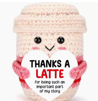 Poupées au crochet faites à la main en gros, avec cartes d'encouragement, cadeaux mignons de soutien émotionnel