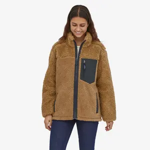 Оптовая продажа, Высококачественная Женская куртка из мягкой шерсти и альпаки, плюшевый мишка, флисовая куртка на заказ