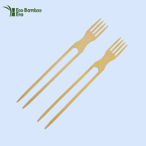 <span class=keywords><strong>Palillos</strong></span> 2 en 1 de 9,5 pulgadas con tenedor <span class=keywords><strong>Palillos</strong></span> de tenedor de bambú natural, <span class=keywords><strong>para</strong></span> el hogar, viajes o llevar-Restaurante - Product Image 6