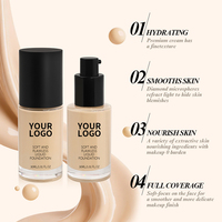 Fond de Teint Liquide Marque Blanche Couvrance Totale Peau Nette et Nourrie Base de Maquillage Lisse Usine Cosmétique OEM ODM Vente en Gros