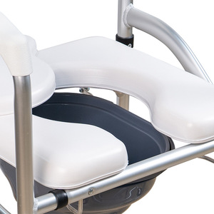 Multifunctional Folding Toilet <b>Chair</b> With Wheels For <b>Elderly</b> And Disabled Home Use - Product Image 2