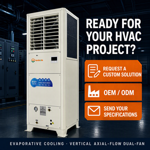 OEM Vertical Dual-Fan Evaporative Cooling Industrial Air Conditioning Unit, 12000 M³/h Airflow for Substation Transformer Room L - Product Image 6