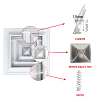 Profilé en aluminium de haute qualité, cadre en alliage d'aluminium pour la production de diffuseurs d'air carrés en aluminium pour plafond