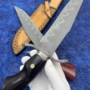 Couteau de poche tactique en acier inoxydable Damas de haute qualité LiuYun, manche en bois, étui, usage industriel DIY, OEM/ODM - Product Image 5