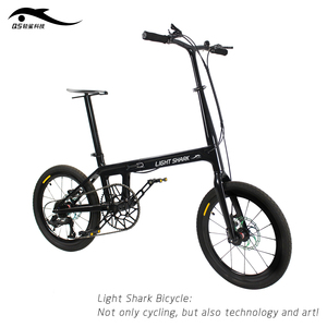 Light Shark Technology 20-inch Carbon Fiber Vouwfiets 7-versnellingen Schijfrem 7kg 100kg Draagvermogen Trendy BMX Fiets - Product Image 5