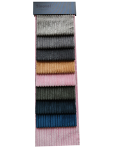 Tissu en velours côtelé rayé imperméable de haute qualité Sinovel, tissé en warp, uni, complexe, en éponge, pour canapé - Product Image 3