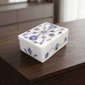 Élégante boîte à bijoux en marbre pour vadrouille, rangement moderne et élégant de haute qualité pour la maison et les voyages - Product Image 2