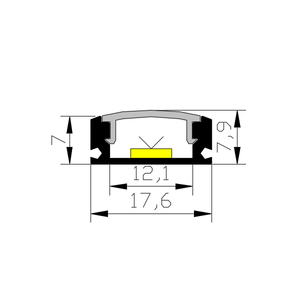 <span class=keywords><strong>Barre</strong></span> lumineuse LED <span class=keywords><strong>en</strong></span> <span class=keywords><strong>aluminium</strong></span> <span class=keywords><strong>en</strong></span> forme de <span class=keywords><strong>U</strong></span>, <span class=keywords><strong>en</strong></span> alliage d'<span class=keywords><strong>aluminium</strong></span> 6063, à montage <span class=keywords><strong>en</strong></span> surface avec diffuseur, 1m 2m – Offre Spéciale - Product Image 5
